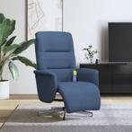 vidaXL Massagestoel verstelbaar met voetensteun stof blauw, Verzenden, Nieuw