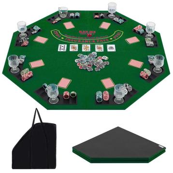 2dekans | Coast Pokermat - 120 x 120 cm - Groen – Opvouwbaar beschikbaar voor biedingen