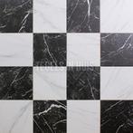 Vloertegel ruzzini chess zwart wit 45x45 cm  4 in 1 tegel, Nieuw, Keramiek, Ophalen of Verzenden, Vloertegels