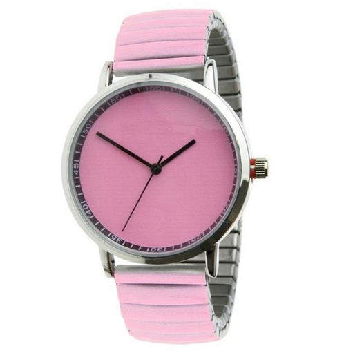 Ernest horloge - Pink, Sieraden, Tassen en Uiterlijk, Horloges | Dames, Staal, Nieuw, Staal, Overige merken, Polshorloge, Verzenden