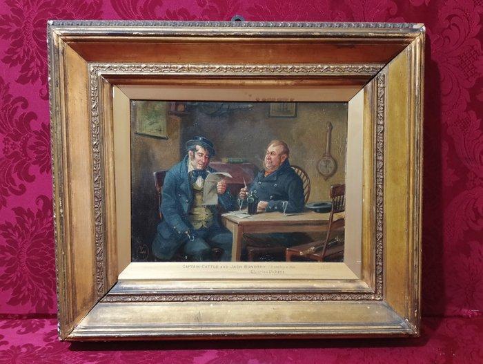 Britse school (XIX) - Captain Cuttle and Jack Bundsby,from a, Antiek en Kunst, Kunst | Schilderijen | Klassiek