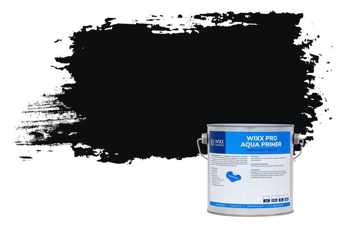 Wixx PRO Aqua Primer RAL 9005 | Gitzwart 20L, Doe-het-zelf en Verbouw, Verf, Beits en Lak, Verf, Zwart, Nieuw, 15 tot 20 liter
