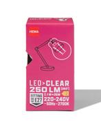 HEMA Led kogel clear E27 2.1W 250lm, Verzenden, Nieuw