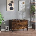vidaXL Platenkast 74,5x38x48 cm bewerkt hout gerookt, Huis en Inrichting, Verzenden, Nieuw
