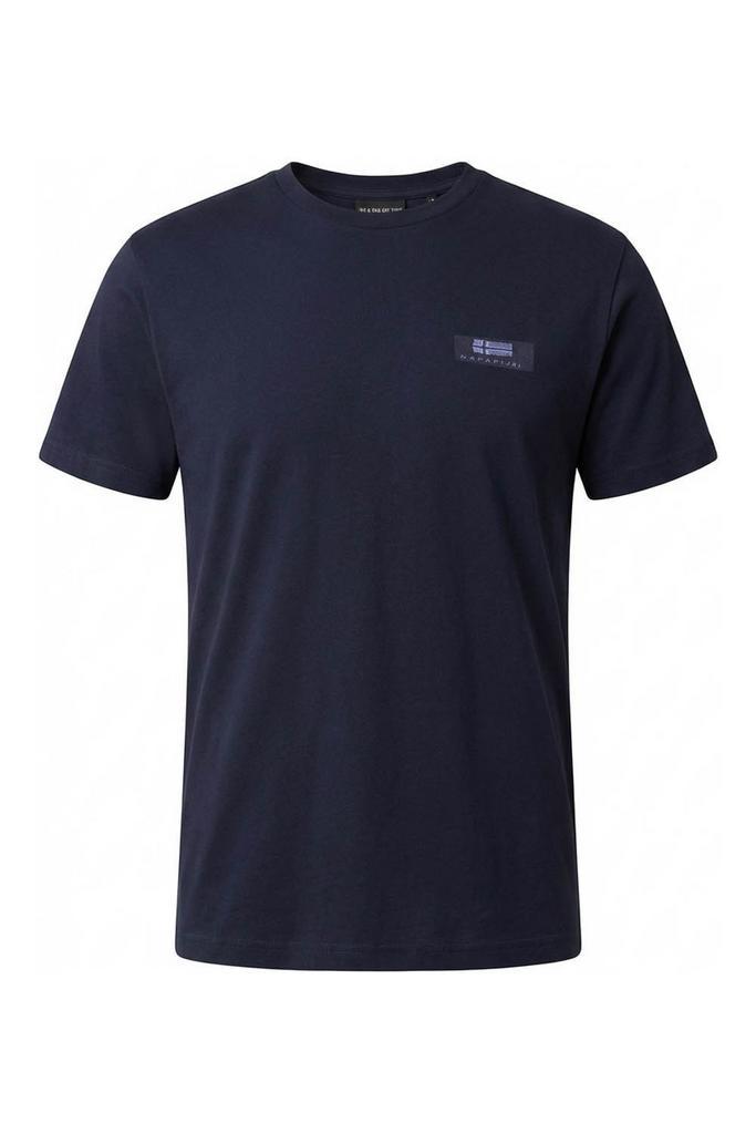 Napapijri T-shirt in maat L Blauw, Kleding | Heren, T-shirts, Blauw, Zo goed als nieuw, Verzenden