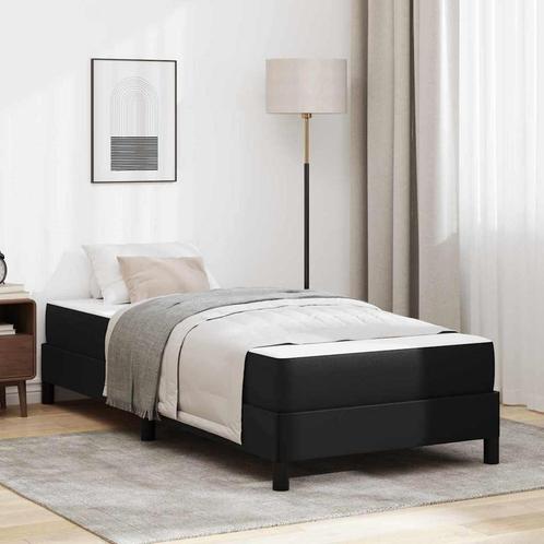 vidaXL Bed Anders Zwart 80 x 200 cm Kunstleer, Huis en Inrichting, Slaapkamer | Bedden, Zwart, Nieuw, Overige materialen, Verzenden