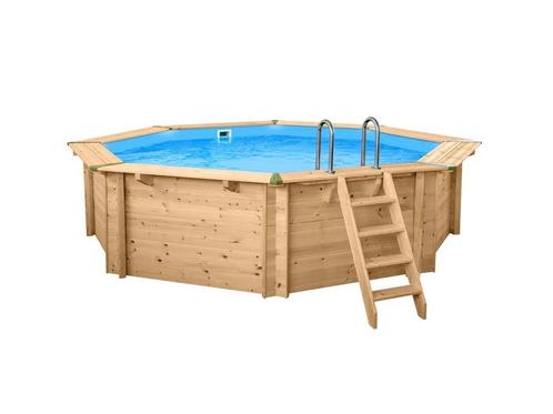Houten Zwembad | Bali | Rond | Ø 5.30 m x 1.36 m, Tuin en Terras, Zwembaden, 400 cm of meer, Rond, Nieuw, Opzetzwembad, 120 cm of meer