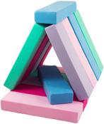 Jenga - 15 zachte speelblokken - blauw, roze, lichtroze,..., Ophalen of Verzenden, Nieuw