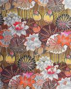 Luxe Jacquard Bloemen Natuur, Nieuw, Overige kleuren