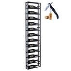 Wijnrek | Rek voor muur | 12 flessen | Wandmontage | Staal, Verzenden, Nieuw