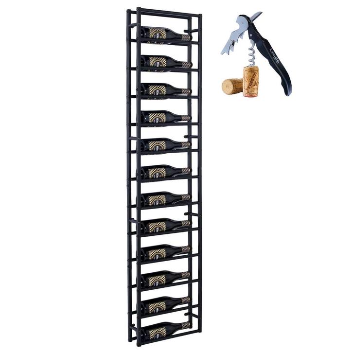 Wijnrek | Rek voor muur | 12 flessen | Wandmontage | Staal, Huis en Inrichting, Woonaccessoires | Wijnrekken, Nieuw, Verzenden