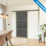 Stalen Schuifdeur met koofsysteem 3 Vlaks Olijfgroen Maatwer, Nieuw, Metaal