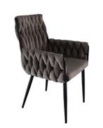 High Wave chair Eetkamerstoel Velvet Zand/Taupe Set van 2, Huis en Inrichting, Stoelen, Twee, Overige kleuren, Nieuw, Ophalen of Verzenden