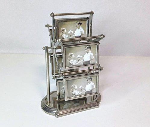 Fotolijst - Chroom - fotomolen voor 12 fotos, Antiek en Kunst, Curiosa en Brocante