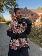 Warme Sjaal met Afrikaanse print Unisex - Bruine Bogolan Mos, Kleding | Dames, Ophalen of Verzenden, Nieuw
