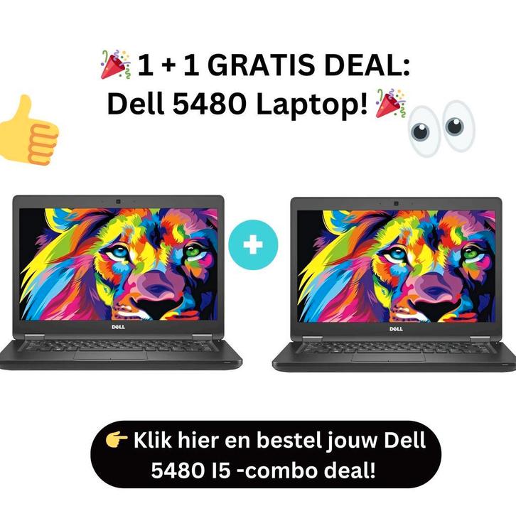 MEGADEAL! 2 Laptops voor de prijs van 1! Dell + Office, Computers en Software, Windows Laptops, 2 tot 3 Ghz, SSD, 14 inch, Qwerty
