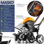 MASKO® Elektrische Motorhak - Tuinfrees - 1500W - Oranje, Verzenden, Nieuw