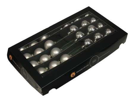 Kerstballen op lange draad - zilver combi mat en glans 4 cm, Hobby en Vrije tijd, Knutselen, Nieuw, Ophalen of Verzenden
