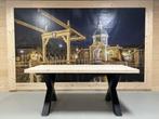 Steigerhouten Eettafel Kim, Ophalen of Verzenden, Nieuw, Vijf personen of meer, Industrieel