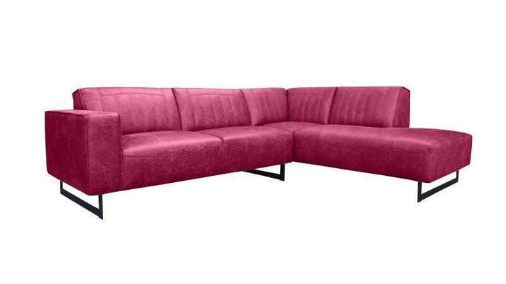 Hoekbank Scherpenisse - hoekbanken - Roze, Huis en Inrichting, Banken | Sofa's en Chaises Longues, Nieuw, Stof