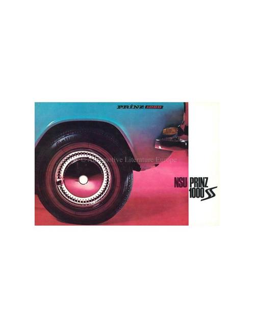 1965 NSU PRINZ 1000 S BROCHURE DUITS, Boeken, Auto's | Folders en Tijdschriften