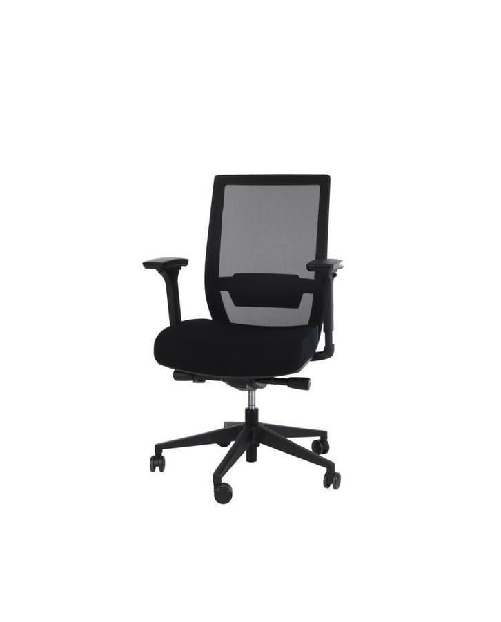 Bureaustoel C02 - Ergonomisch - Zwart (EN-1335 + NPR 1813), Huis en Inrichting, Bureaustoelen, Ergonomisch, Zwart, Nieuw, Bureaustoel