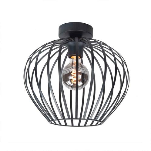 Highlight | Plafondlamp | E27 fitting | 40cm | Mela | Zwart, Huis en Inrichting, Lampen | Plafondlampen, Nieuw, Metaal, Ophalen of Verzenden