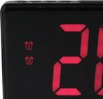 Wekkerradio - Digitale wekker - Alarmklok - Zwart - Fysic -, Verzenden, Zo goed als nieuw