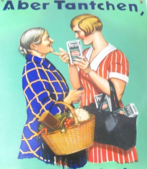 Henkel &Cie A.G. Düsseldorf. B. - PERSIL - Emaille bord -, Antiek en Kunst, Antiek | Wandborden en Tegels