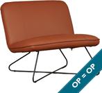 Direct meenemen | Cognac leren fauteuil zonder armleuning |, Huis en Inrichting, Fauteuils, Nieuw, Ophalen of Verzenden, 75 tot 100 cm