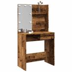 vidaXL Kaptafel met LED-verlichting 74,5x40x141 cm oud, Huis en Inrichting, Tafels | Kaptafels, Verzenden, Nieuw