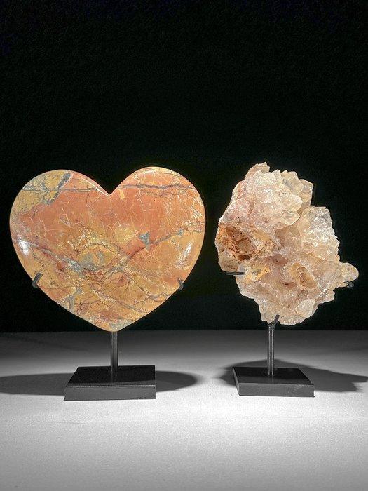 GEEN RESERVE PRIJS - Prachtig paar Maligano Jasper en, Antiek en Kunst, Kunst | Designobjecten