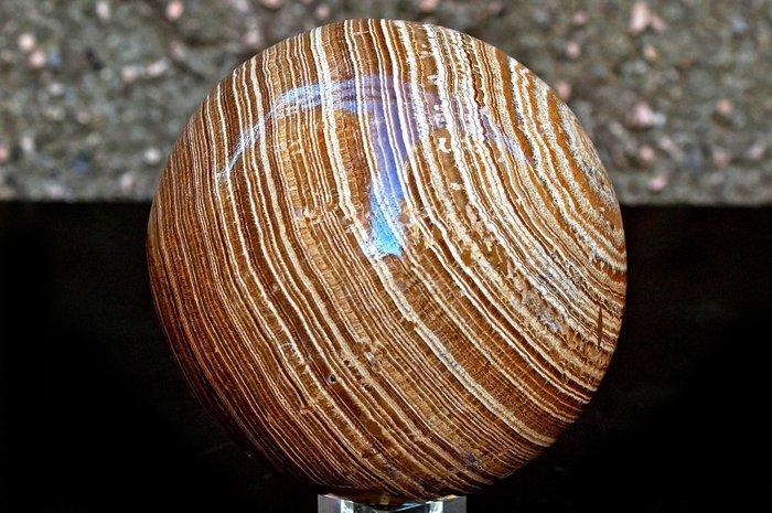 Met de hand gepolijste grote aragoniet bol uit Marokko -, Verzamelen, Mineralen en Fossielen