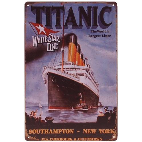 Metalen plaatje - Titanic NIEUW, Huis en Inrichting, Woonaccessoires | Tekstborden en Spreuken, Nieuw, Ophalen of Verzenden
