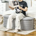 TRUUSK Slaapkamer Bedbank - Opbergruimte - Houten Poten - Te, Verzenden, Nieuw