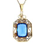 Gouden vintage hanger met spinel 14 krt, Ophalen of Verzenden, Nieuw