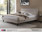 Stoffen bed Genua - goedkoop - 140 t/m 180 cm - Bedroomshop, Verzenden, 180 cm, Stof, Modern / stof