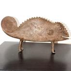 Caméléon en bronze, art traditionnel africain - sculptuur -, Antiek en Kunst