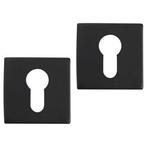 Deurbeslag | Cilinderrozet | Differnz (Vierkant, RVS, Zwart), Doe-het-zelf en Verbouw, Hang- en Sluitwerk, Verzenden, Nieuw