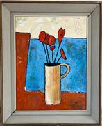 Europese school (XX) - A still life of jug and flowers - No
