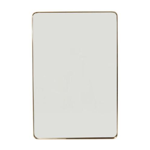 *WOONWINKEL* Kare Design Curve Rechthoekige Spiegel Messing, Huis en Inrichting, Woonaccessoires | Spiegels, Nieuw, Verzenden