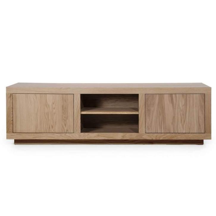 TV-Meubel Helsinki - 160cm - Lightbruin - 96269 - tv-meubels, Huis en Inrichting, Kasten | Buffetkasten, Nieuw, Overige materialen