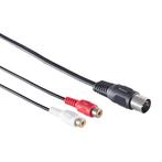 DIN 5-pins (m) - Tulp stereo 2RCA (v) audio, Audio, Tv en Foto, Audiokabels en Televisiekabels, Nieuw, Ophalen of Verzenden