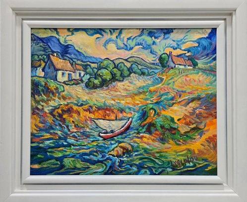 Vitaly Leshukov Soldatov (1968) - Casa del pescador, Antiek en Kunst, Kunst | Schilderijen | Klassiek