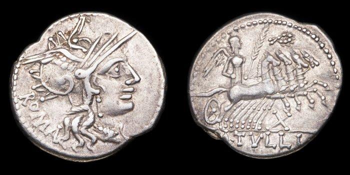 Romeinse Republiek. M. Tullius (119 b. C.). Denarius Rome, Postzegels en Munten, Munten | Europa | Niet-Euromunten