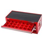 Gereedschapskist rood 3 laden gevuld met kunststof bakken, Doe-het-zelf en Verbouw, Gereedschap | Handgereedschap, Ophalen of Verzenden