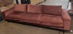 Oudroze velvet bank 4-zits bank, Huis en Inrichting, Ophalen, 250 tot 300 cm, Gebruikt, 100 tot 125 cm