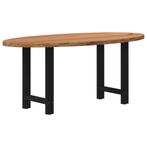 vidaXL Eettafel 180x90x74 cm ovaal massief eikenhout, Huis en Inrichting, Tafels | Eettafels, Verzenden, Nieuw