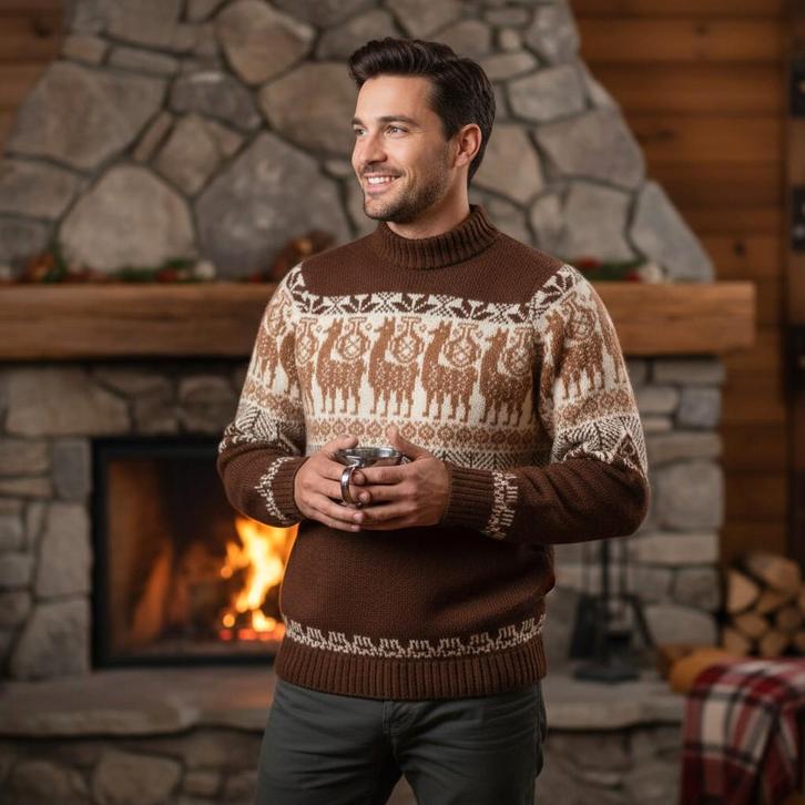 Peruaanse alpaca trui heren, Peruvian alpaca sweater for man, Kleding | Heren, Truien en Vesten, Overige kleuren, Nieuw, Overige maten