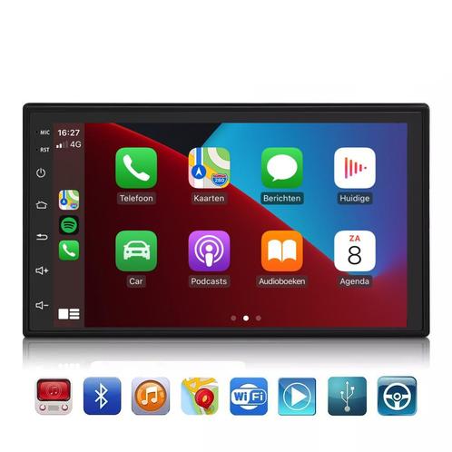 2 Din autoradio CarPlay draadloos - Android 10, Auto diversen, Autoradio's, Nieuw, Ophalen of Verzenden